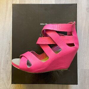 Dolce Vita Neon Pink Platforms